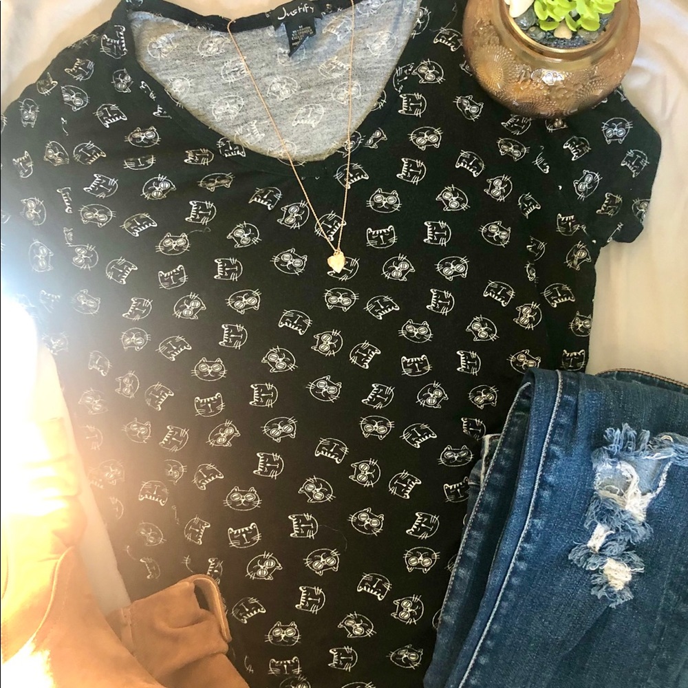 Cool Cat Wallflower Tee Medium